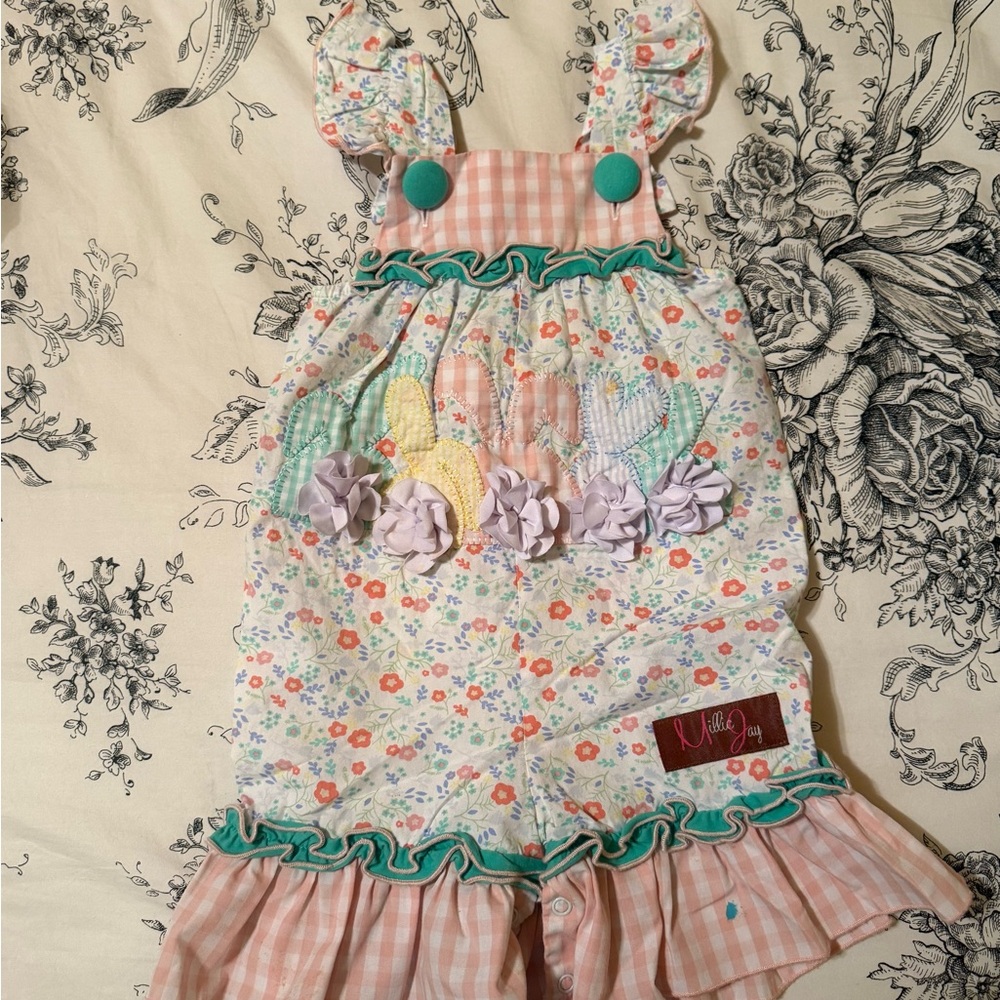 Floral Kids Bottoms with Ruffle Details
